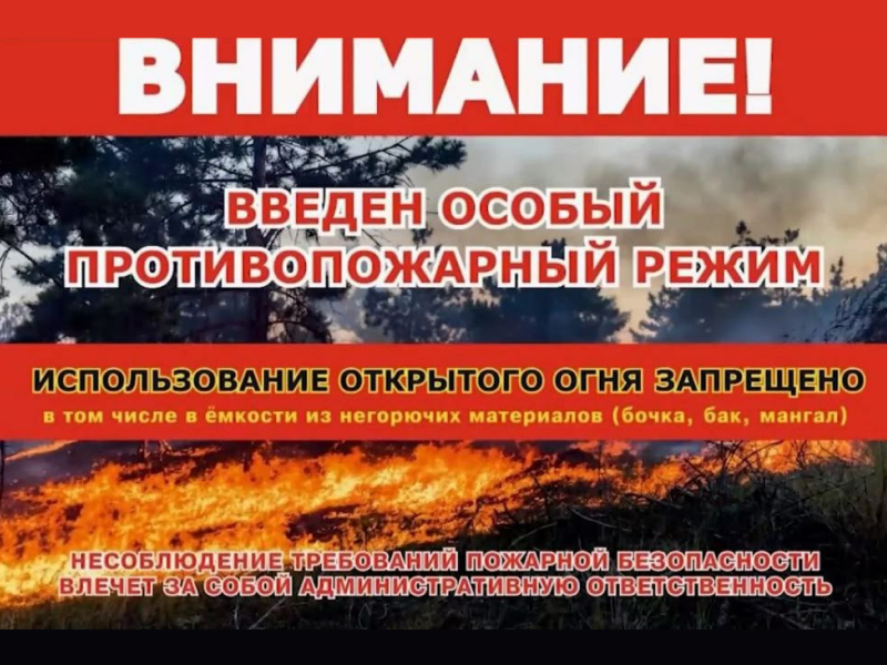 На территории Луганской Народной Республики установлен особый противопожарный режим.