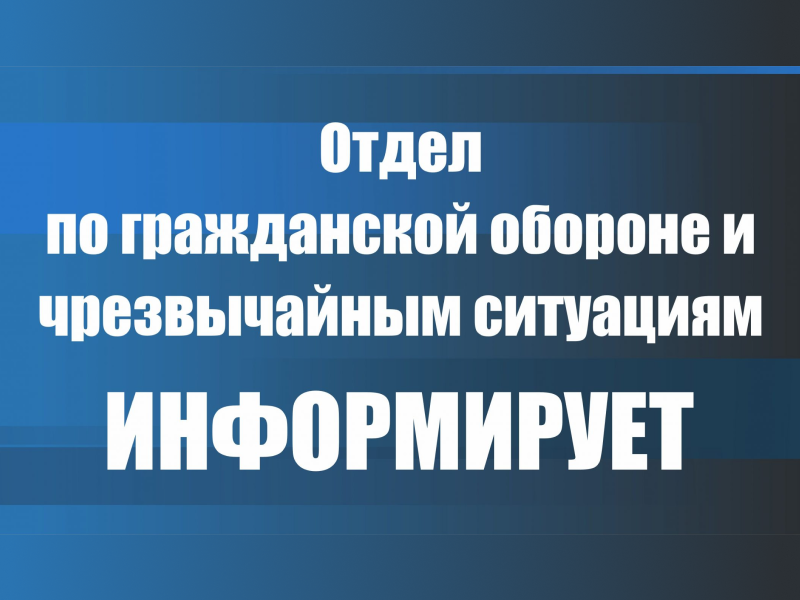 Отдел ГО И ЧС Администрации информирует.